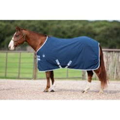 Amigo Polyester Stable Sheet - Navy/Silver
