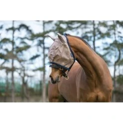 Amigo Fly Mask - Bronze/Navy