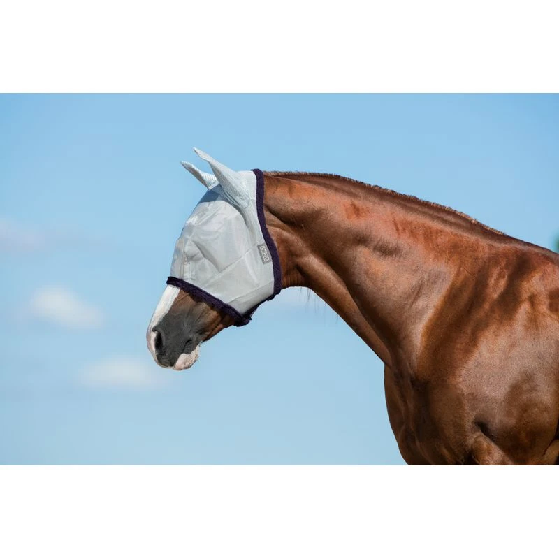 Amigo Fly Mask - Silver/Plum 1 Amigo Fly Mask - Silver/Plum