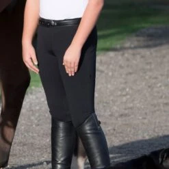 Irideon Kids' Bending Line Knee Patch Tights - Black -Kensington Shop 314986 800 800