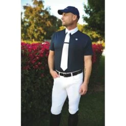Romfh Men's Polo Short Sleeve Show Shirt - Navy/White