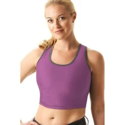 Cheata Women's Trotter Sports Bra - Purple/Dark Grey