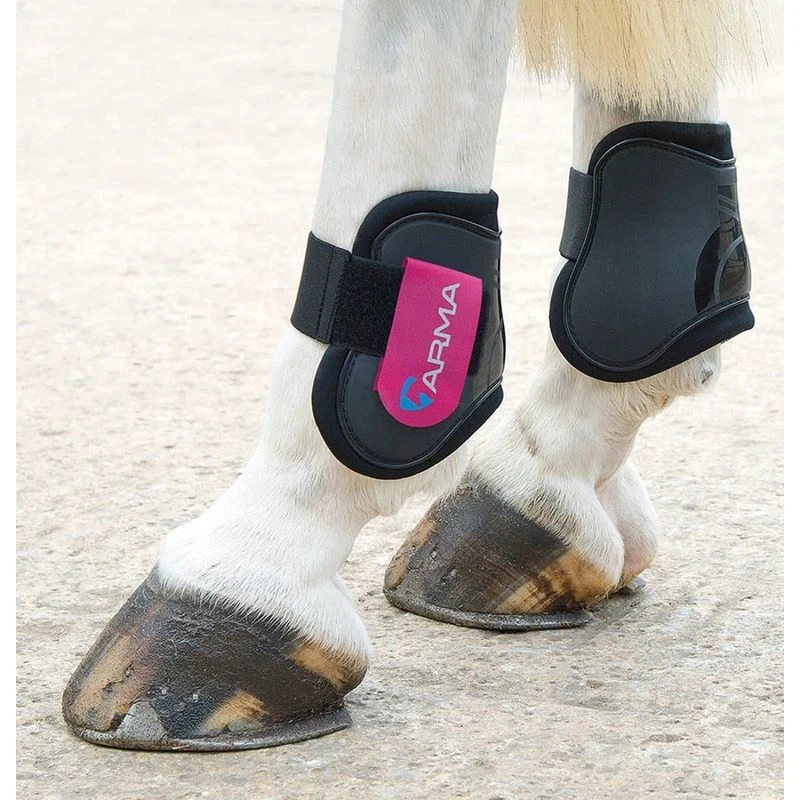 Shires ARMA Fetlock Boots - Black/Raspberry 1 Shires ARMA Fetlock Boots - Black/Raspberry