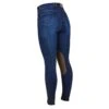 Dublin Women's Shona Knee Patch Denim Breeches - Blue Denim/Navy