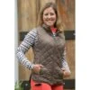 FITS Women's Everly Reversible Vest - Chocolate Stripe/Chocolate