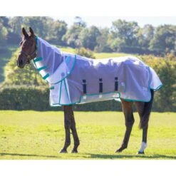 Shires Highlander Fine Mesh Detachable Neck Fly Sheet - White