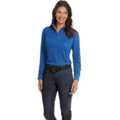 Ovation Women's SoftFlex GripTec Full Seat Breeches - Indigo