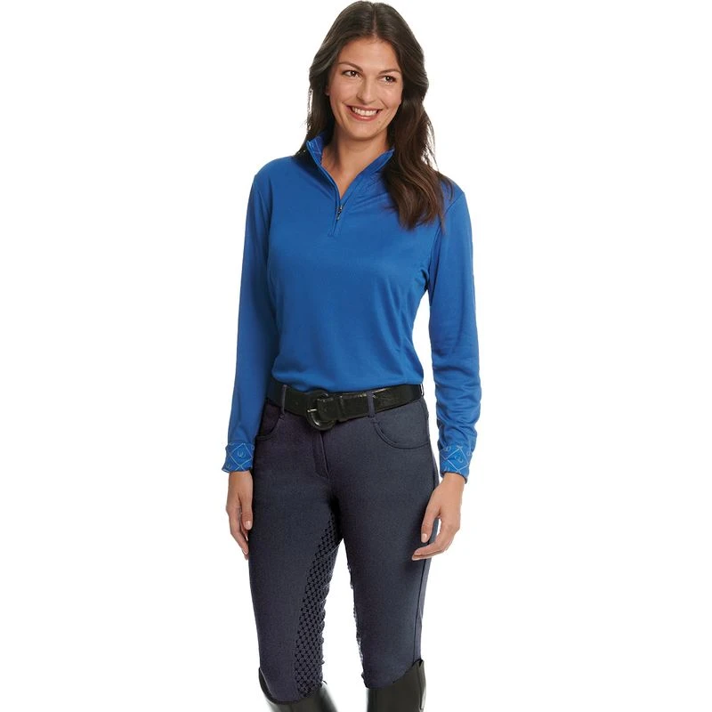 Ovation Women's SoftFlex GripTec Full Seat Breeches - Indigo 1 Ovation Women's SoftFlex GripTec Full Seat Breeches - Indigo