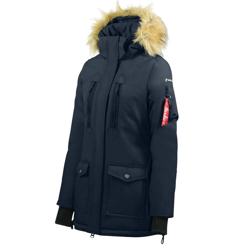 Horze Women's Brooke Long Parka Jacket - Dark Navy 1 Horze Women's Brooke Long Parka Jacket - Dark Navy
