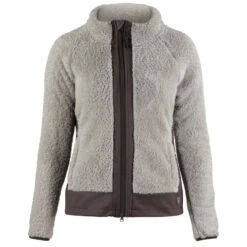 Horze Women's Deanne Softshell Fleece Jacket - Feather Gray/Bracken