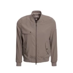 Alessandro Albanese Women's Luxury Silk Blouson Jacket - Taupe -Kensington Shop 351946 800 800