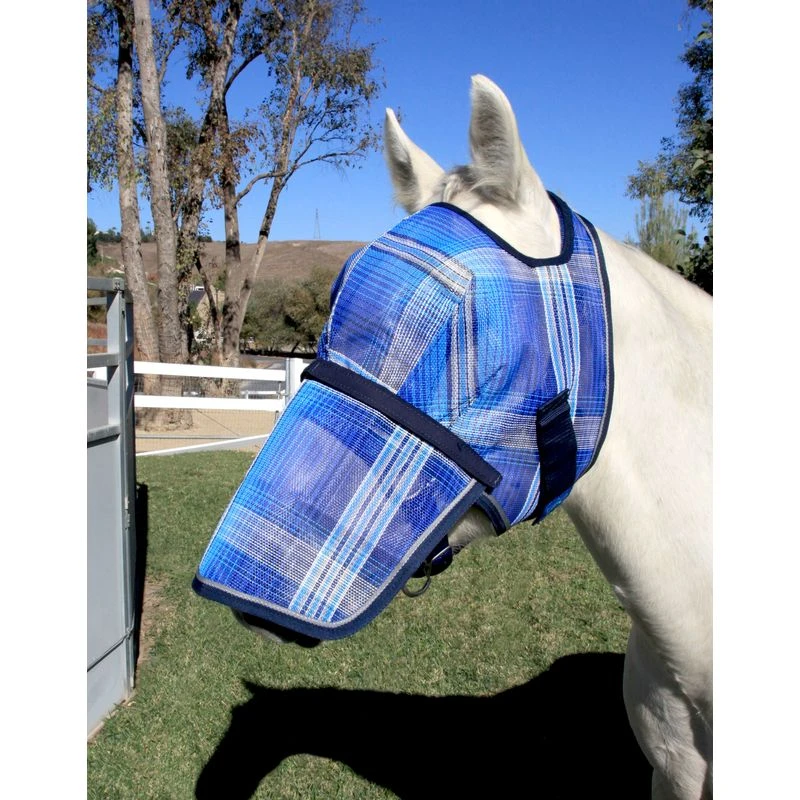 Kensington Signature Fly Mask W/Removable Nose - Kentucky Blue 1 Kensington Signature Fly Mask W/Removable Nose - Kentucky Blue