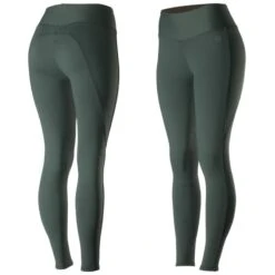 Horze Women's Juliet HyPer Flex Knee Patch Tights - Midnight Green