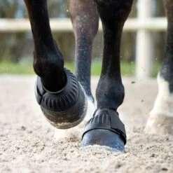 Horze Anti Twist Lock-On Bell Boots - Black -Kensington Shop 375307 800 800