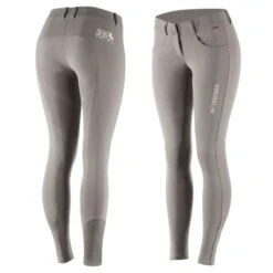 B Vertigo Women's Meghan Silicone Full Seat Breeches - Taupe Grey
