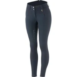 Horze Women's Angela High Waist Breeches Silicone Full Seat - Navy Dark Blue -Kensington Shop 380804 800 800