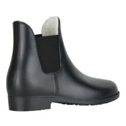 Horze Bonn Rubber Paddock Boots W/Faux Fur Lining - Black -Kensington Shop 381389 800 800