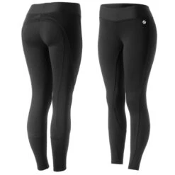 Horze Women's Active Winter Full Seat Tights - Black