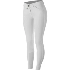 Horze Women's Grand Prix Knee Patch Breeches - White -Kensington Shop 383817 800 800
