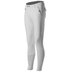 Horze Men's Grand Prix Knee Patch Breeches - White -Kensington Shop 384313 800 800