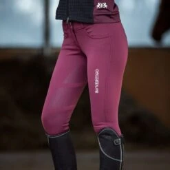 B Vertigo Women's Meghan Silicone Full Seat Breeches - Vineyard Wine -Kensington Shop 384386 800 800