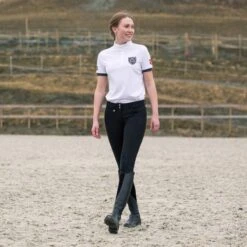 Horze Women's Grand Prix Knee Patch Breeches - Black -Kensington Shop 385435 800 800