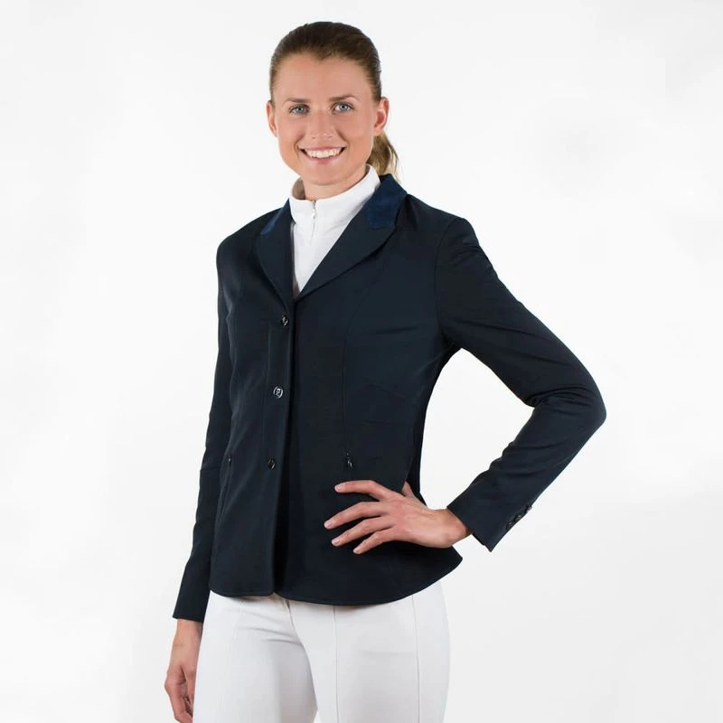 Horze Women's Yvonne Show Jacket - Dark Navy 1 Horze Women's Yvonne Show Jacket - Dark Navy