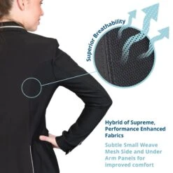 Ovation Women's Elegance Hybrid Euro Show Coat - Black -Kensington Shop 393851 800 800