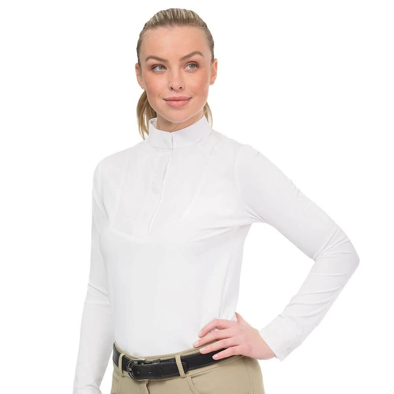 Ovation Women's Long Sleeve Elegance Show Shirt - White 2 Ovation Women's Long Sleeve Elegance Show Shirt - White - Image 2