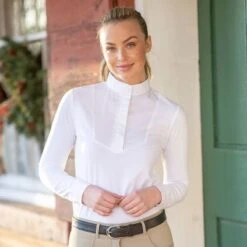 Ovation Women's Long Sleeve Elegance Show Shirt - White 5 Ovation Women's Long Sleeve Elegance Show Shirt - White -Kensington Shop 393870 800 800