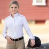 Ovation Women's Long Sleeve Performance Shirt - White/Grey