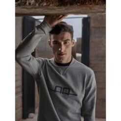 Alessandro Albanese Cotton Sweatshirt - Grey Melange -Kensington Shop 395813 800 800