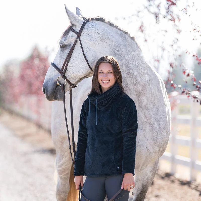 Irideon Women's Luxen Fleece Pull Over - Stellar Blue 2 Irideon Women's Luxen Fleece Pull Over - Stellar Blue - Image 2