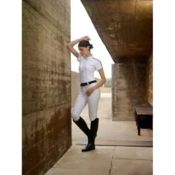 Alessandro Albanese Women's Evora Short Sleeve Competition Shirt - White -Kensington Shop 398862 800 800