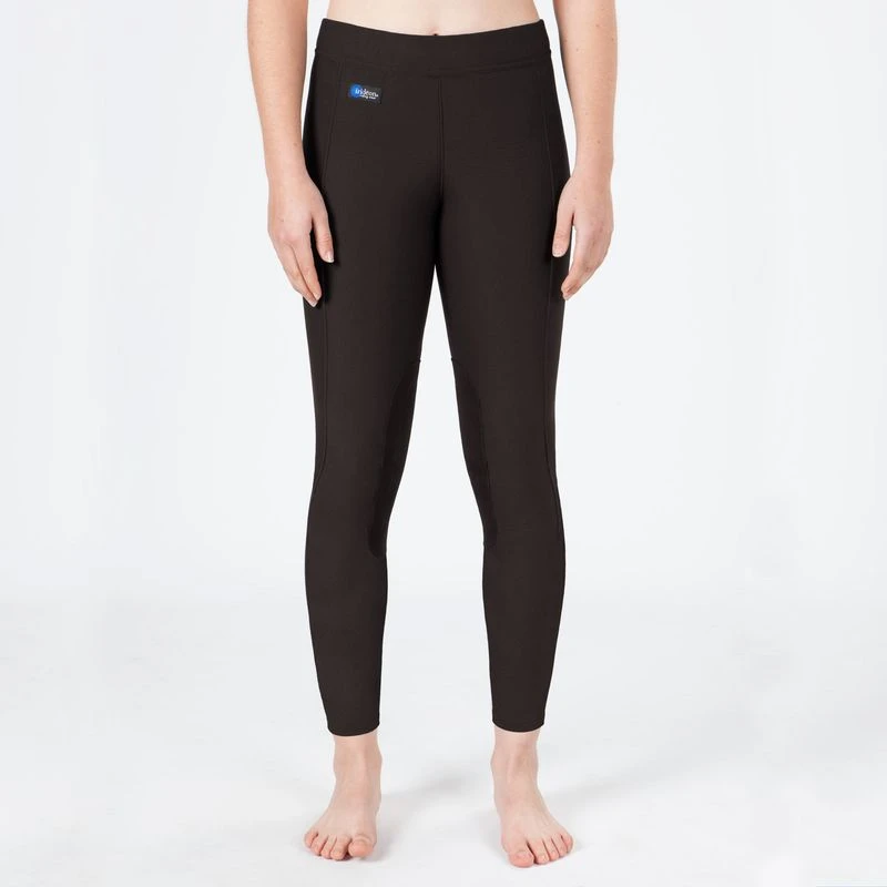 Irideon Kids' Power Stretch Knee Patch Tights - Espresso 2 Irideon Kids' Power Stretch Knee Patch Tights - Espresso - Image 2