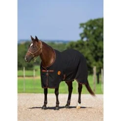 Rambo Ionic Stable Sheet - Black/Black/Orange Stripe -Kensington Shop 403375 800 800