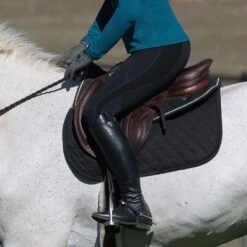 Irideon Women's Synergy Knee Patch Tights - Black/Baltic Blue -Kensington Shop 403635 800 800