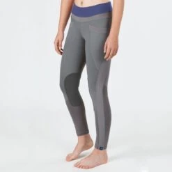 Irideon Women's Synergy Knee Patch Tights - Dove Grey/Deep Lavender