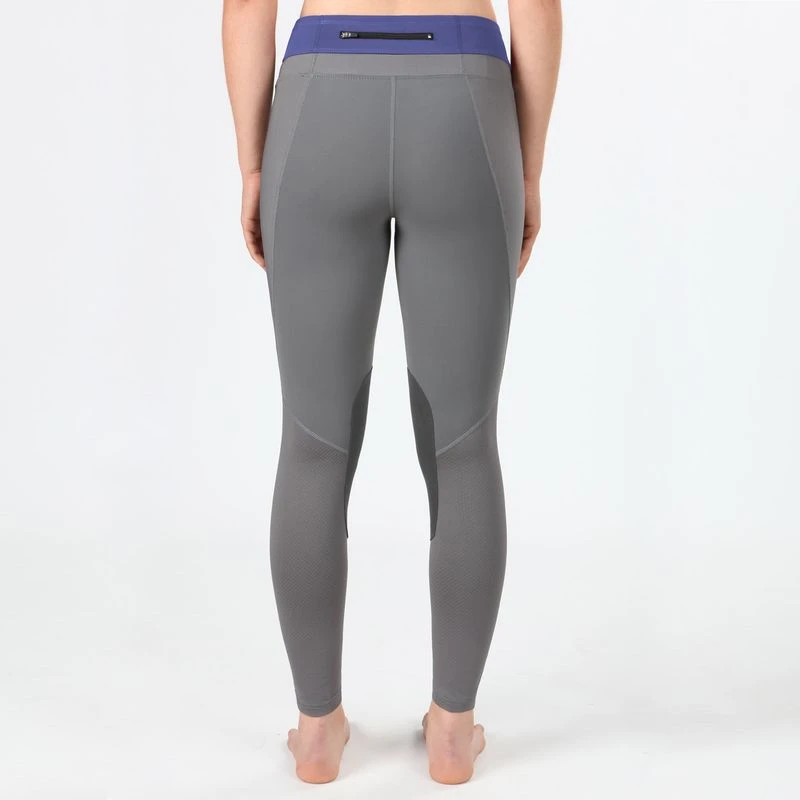 Irideon Women's Synergy Knee Patch Tights - Dove Grey/Deep Lavender 2 Irideon Women's Synergy Knee Patch Tights - Dove Grey/Deep Lavender - Image 2