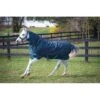 Amigo Pony Plus Turnout 50g - Black Check/Teal/Silver