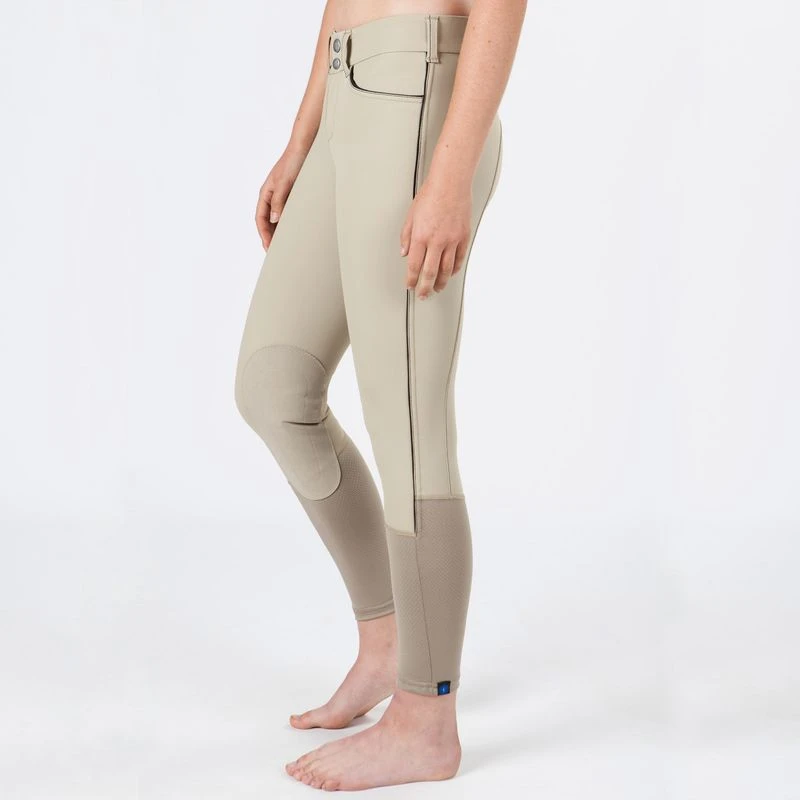 Irideon Women's Hampshire Knee Patch Breeches - Classic Tan/Black 1 Irideon Women's Hampshire Knee Patch Breeches - Classic Tan/Black