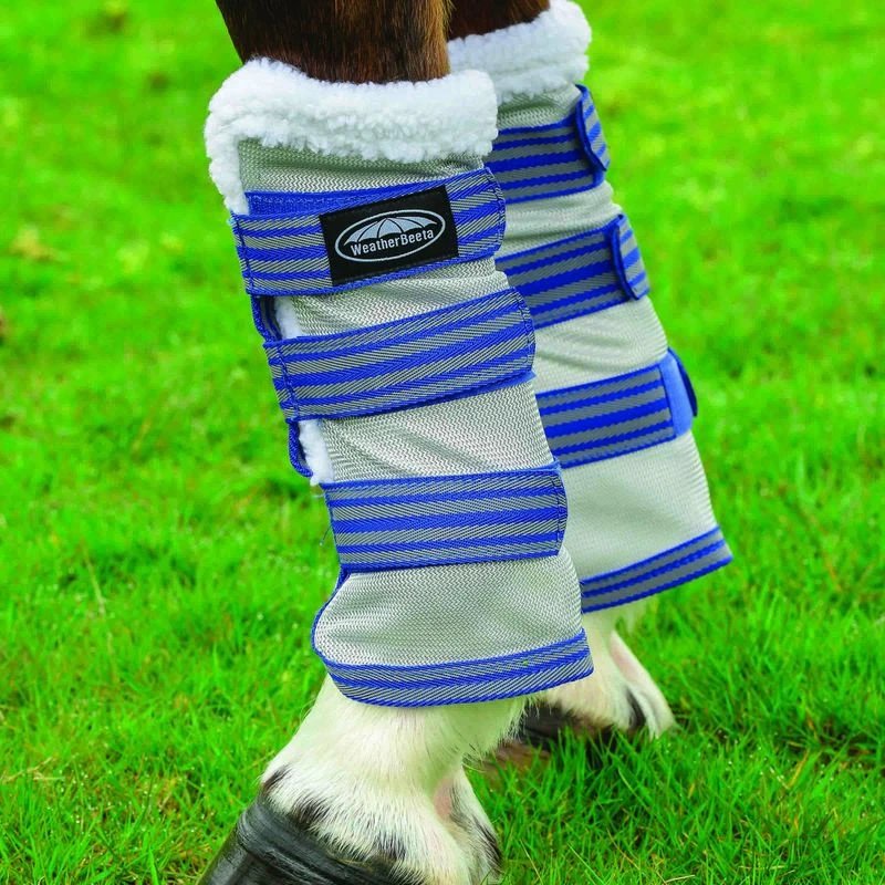 Weatherbeeta Comfitec Airflow Mesh Leg Wraps - Grey/Blue/Grey 1 Weatherbeeta Comfitec Airflow Mesh Leg Wraps - Grey/Blue/Grey