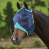 Weatherbeeta Comfitec Fine Mesh Mask - Navy/Turquoise