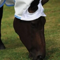 Weatherbeeta Comfitec Sweet Itch Shield Combo Neck - White/Blue -Kensington Shop 413838 800 800