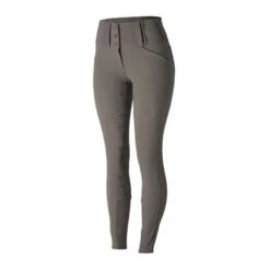 Horze Women's Desiree High Waist Full Seat Breeches - Castle Rock Dark Grey -Kensington Shop 414945 800 800