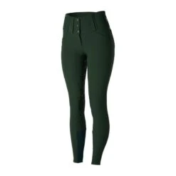 Horze Women's Desiree High Waist Full Seat Breeches - Mountain View Green -Kensington Shop 415104 800 800