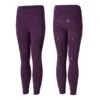 Horze Kids' Cool Mesh Silicone Full Seat Tights - Wineberry Purple
