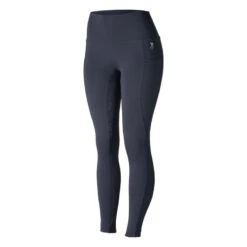 Horze Women's Gillian Silicone Full Seat Tights - Dark Navy -Kensington Shop 416282 800 800