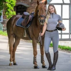 Horze Women's Limited Edition Saphira Ventilated Full Seat Breeches - Silver Scone -Kensington Shop 416320 800 800