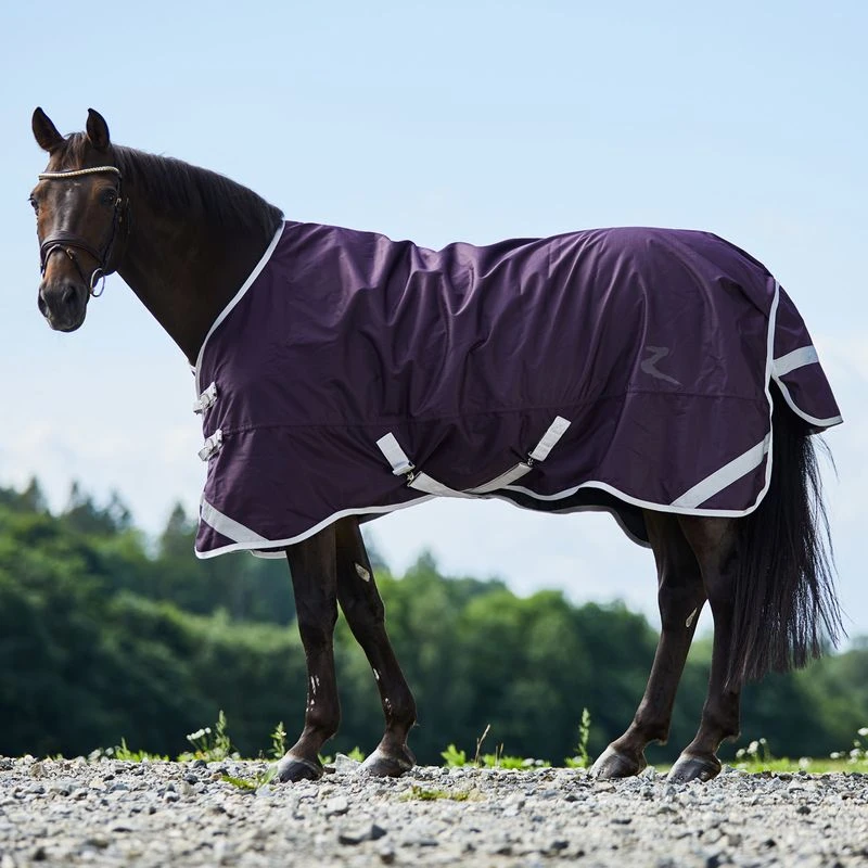 Horze Turin Lightweight Turnout Blanket 50g - Purple 2 Horze Turin Lightweight Turnout Blanket 50g - Purple - Image 2
